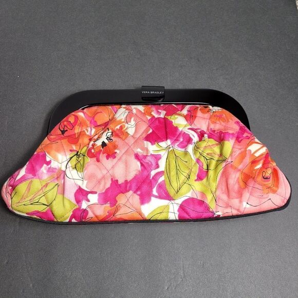 VERA BRADLEY Rose Millie Pink Clutch - Picture 1 of 4